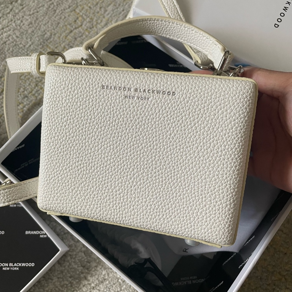 Brandon Blackwood White Mini Crossbody Bag